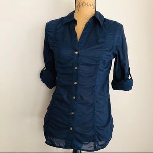 Express Tops - 🕶2/$30 Express Navy Cotton Button Down M Express Tops - 🕶2/$30 Express Navy Cotton Button Down M
